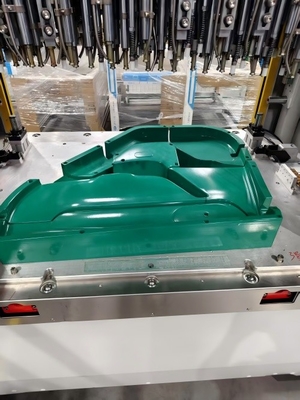 Heat staking welding machine for vehicle door panel